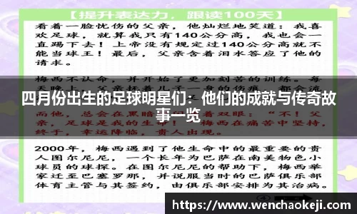 四月份出生的足球明星们：他们的成就与传奇故事一览